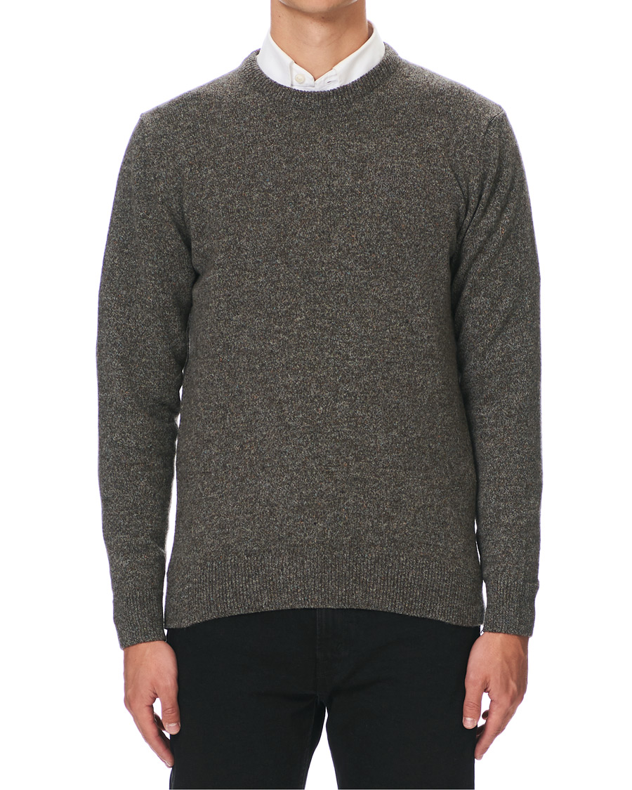 Herr | Tröjor | Barbour Lifestyle | Tisbury Wool Crew Neck Fog