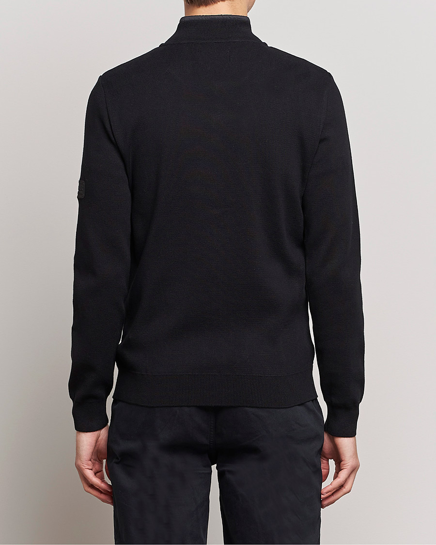 Herr | Tröjor | Barbour International | Baffle Zip Through Sweater Black
