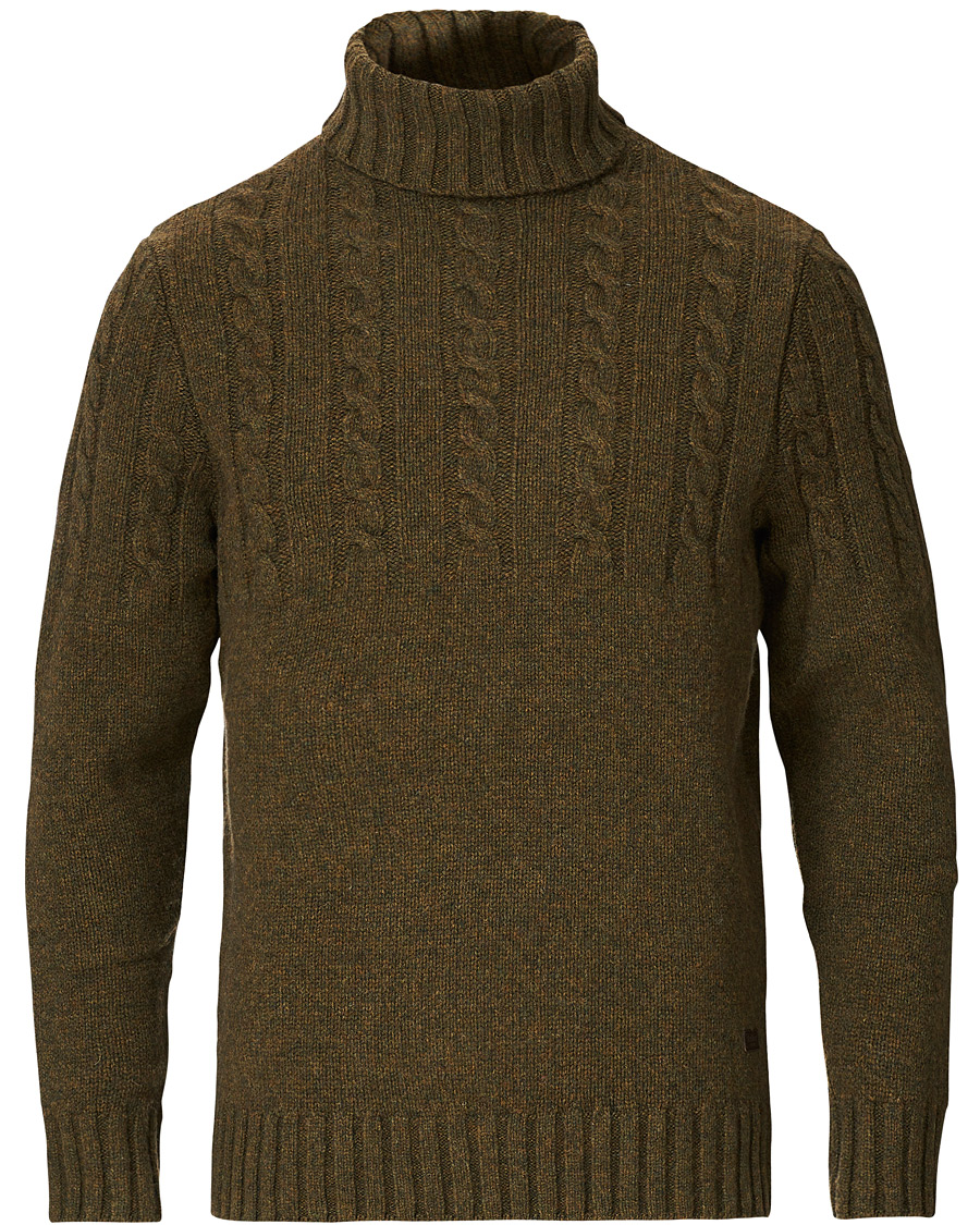 Herr | Tröjor | Barbour Lifestyle | Duffle Cable Rollneck Willow Green