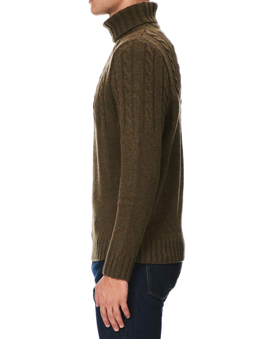 Herr | Tröjor | Barbour Lifestyle | Duffle Cable Rollneck Willow Green