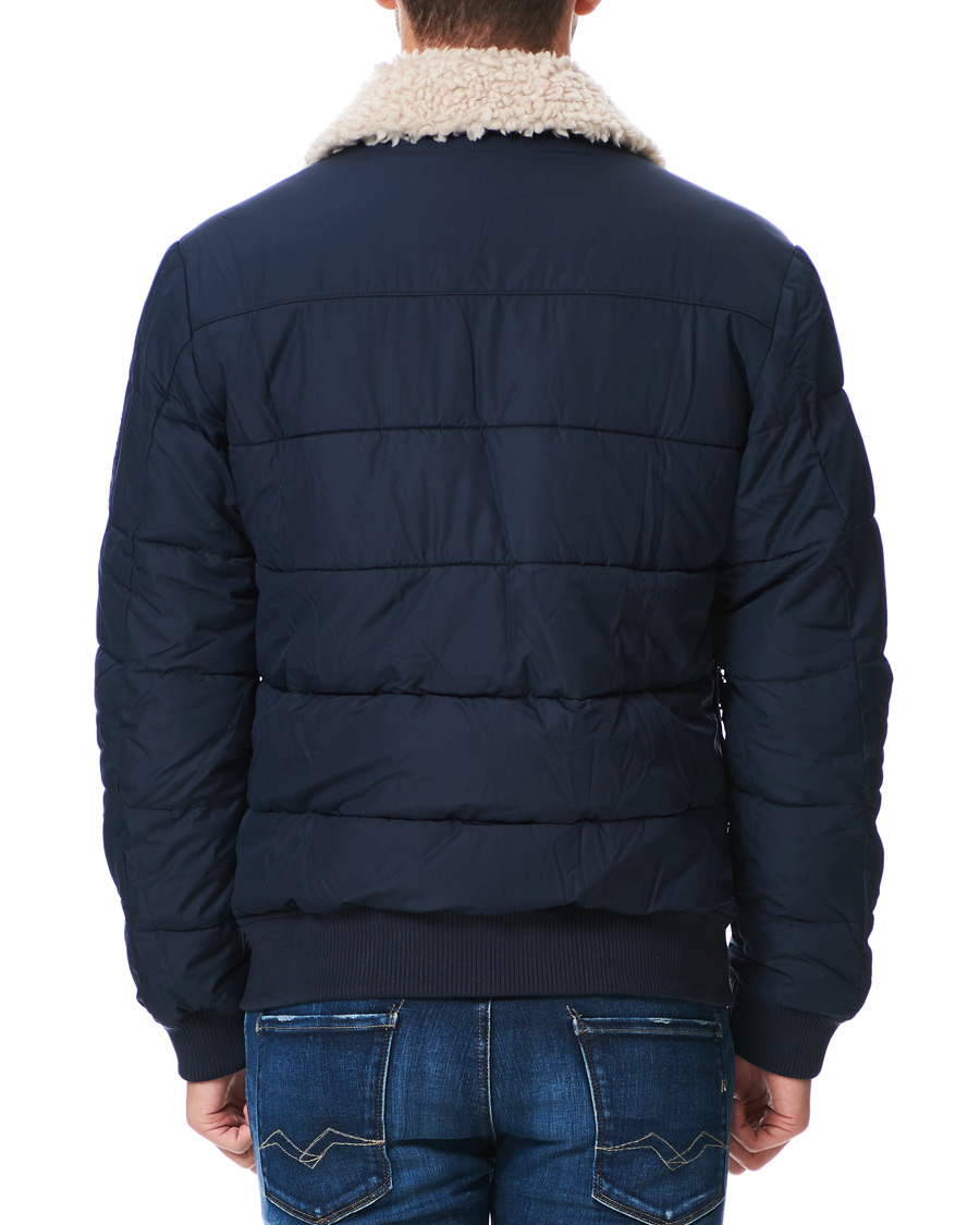 Herr | Jackor | Barbour International | Steve McQueen Java Quilt Pilot Jacket Navy
