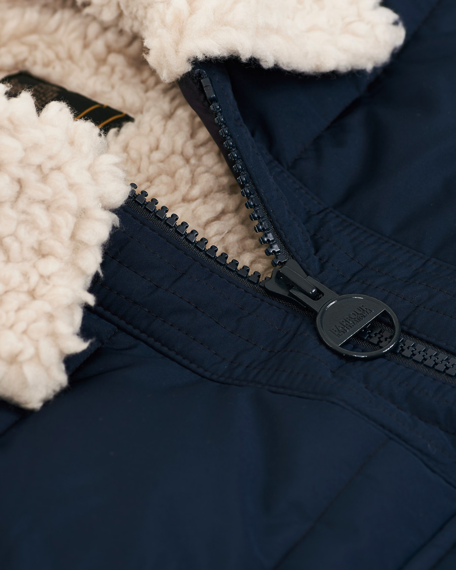 Herr | Jackor | Barbour International | Steve McQueen Java Quilt Pilot Jacket Navy