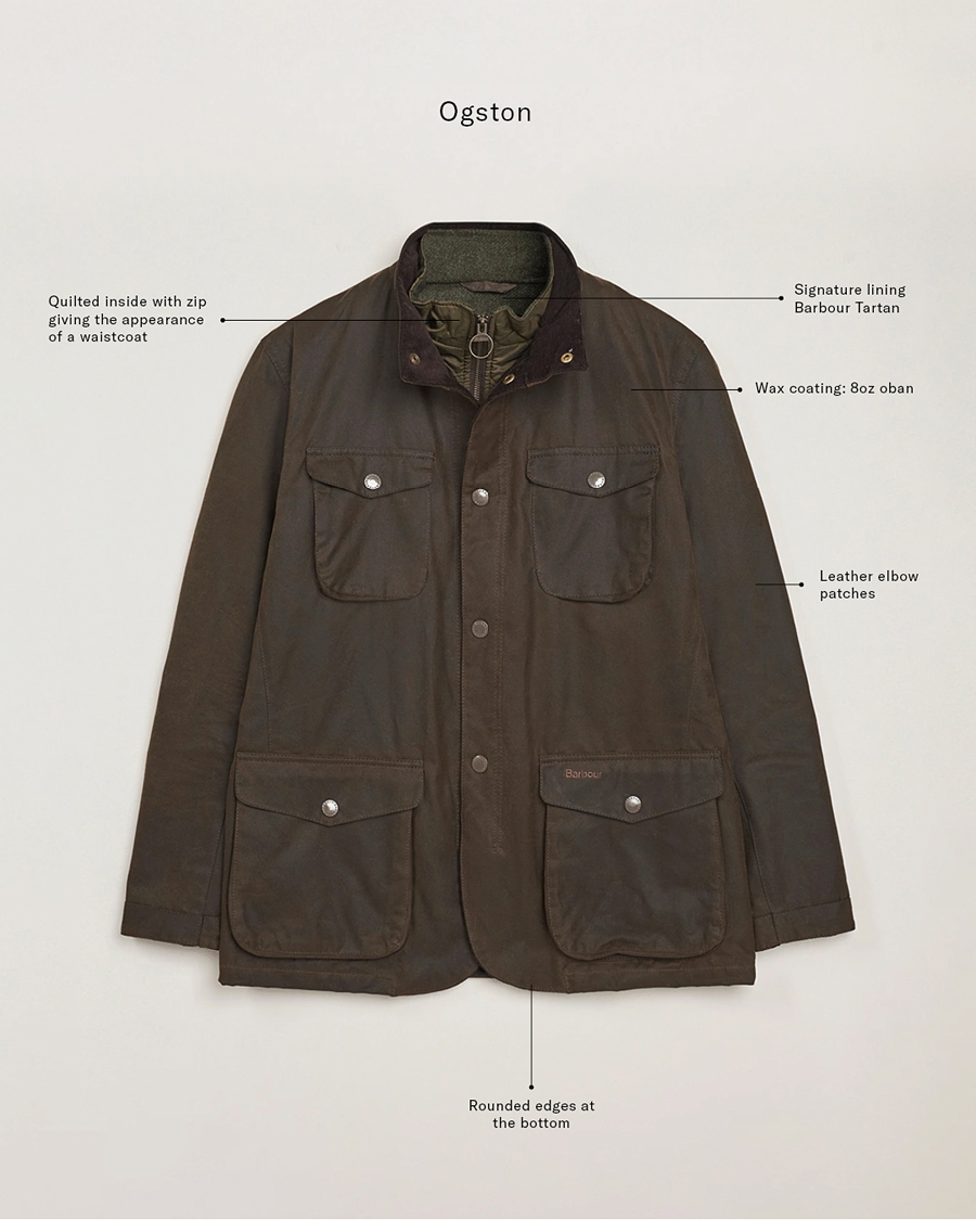 Herr | Jackor | Barbour Lifestyle | Ogston Waxed Jacket Olive