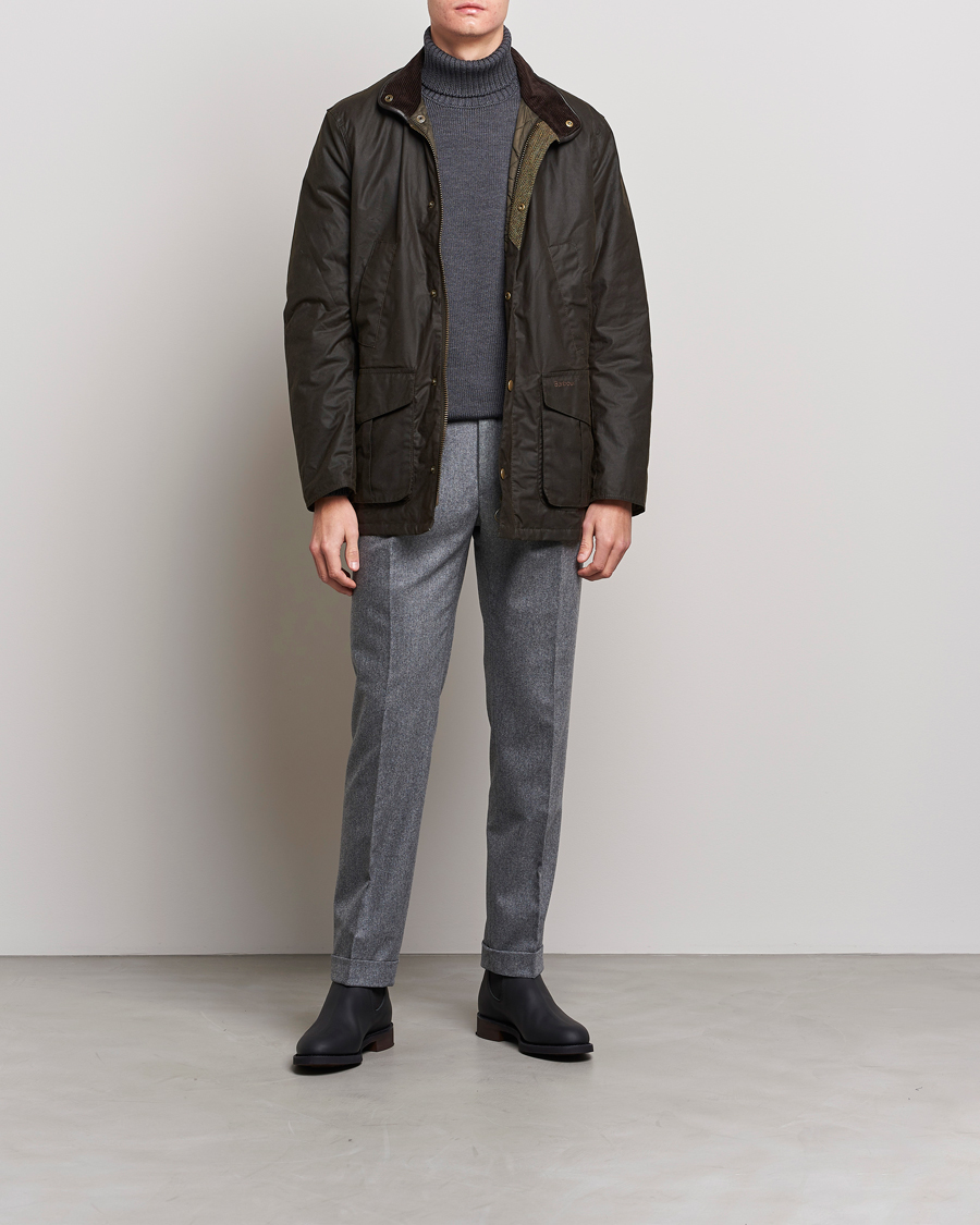 Herr | Jackor | Barbour Lifestyle | Hereford Wax Jacket Olive