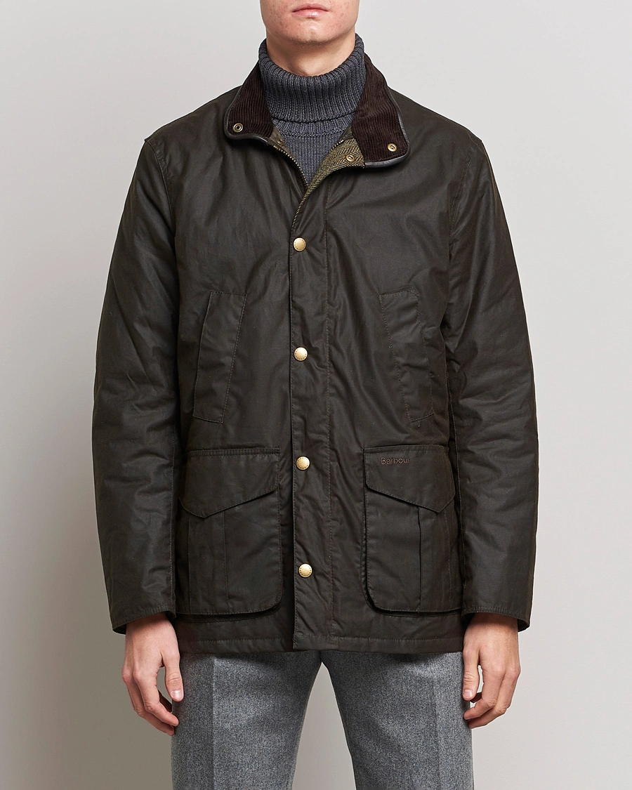 Herr | Jackor | Barbour Lifestyle | Hereford Wax Jacket Olive