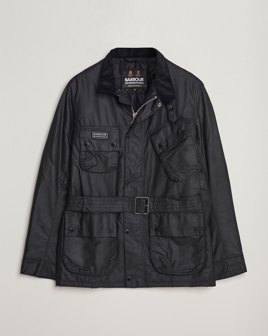 Herr | Jackor | Barbour International | Winter Slim International Wax Jacket Black