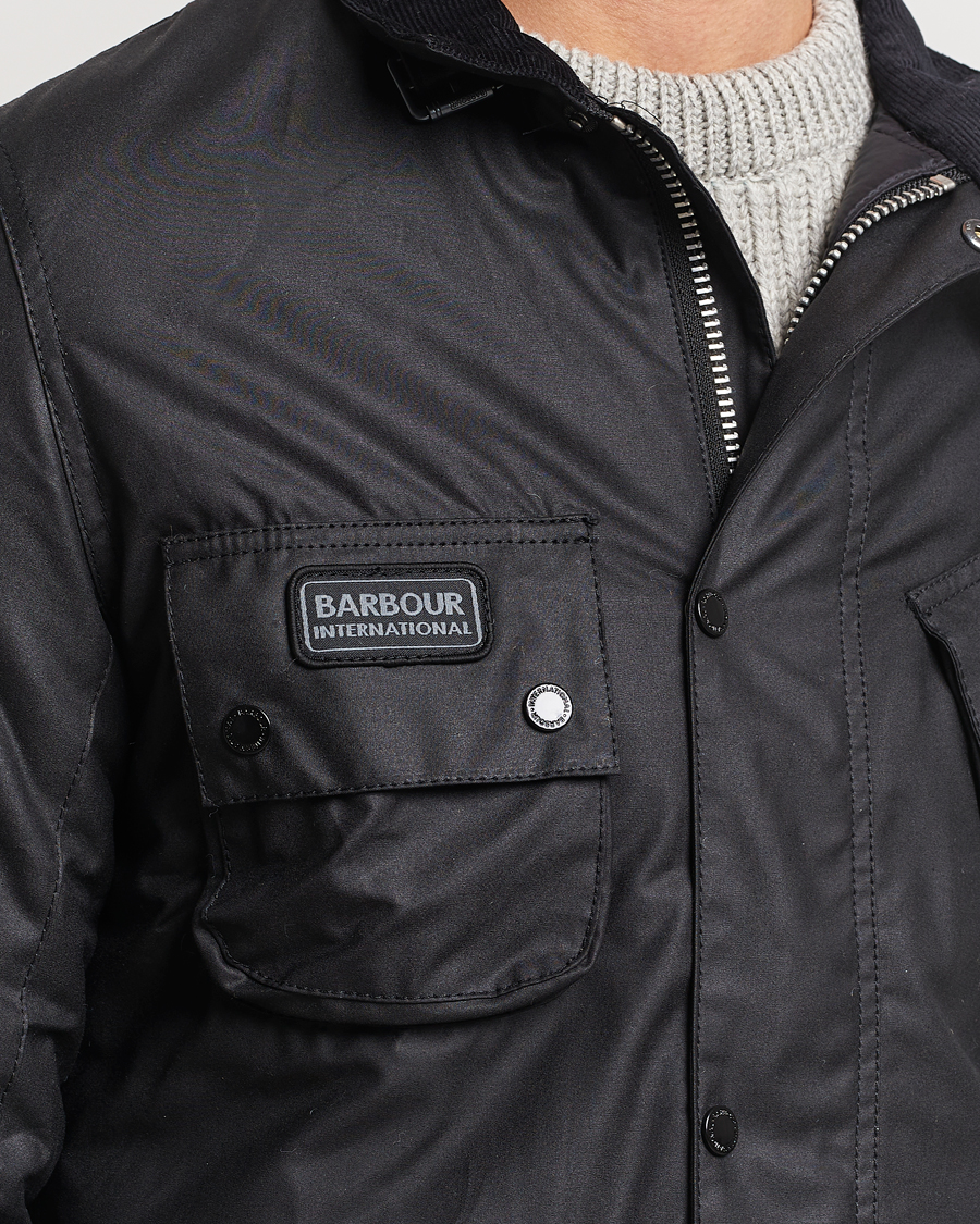 Herr | Jackor | Barbour International | Winter Slim International Wax Jacket Black