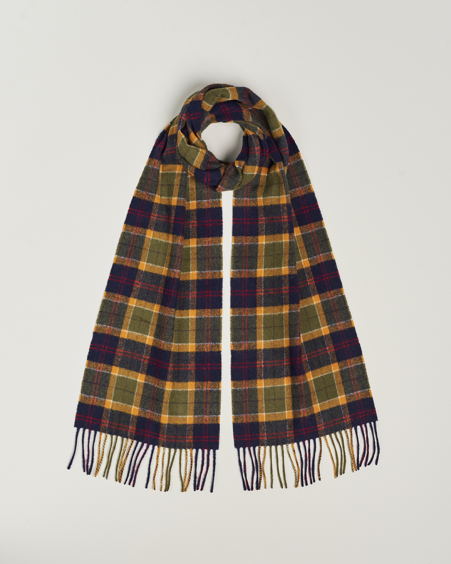 Herr | Barbour Lifestyle Tartan Lambswool Scarf Green/Navy/Red | Barbour Lifestyle | Tartan Lambswool Scarf Green/Navy/Red