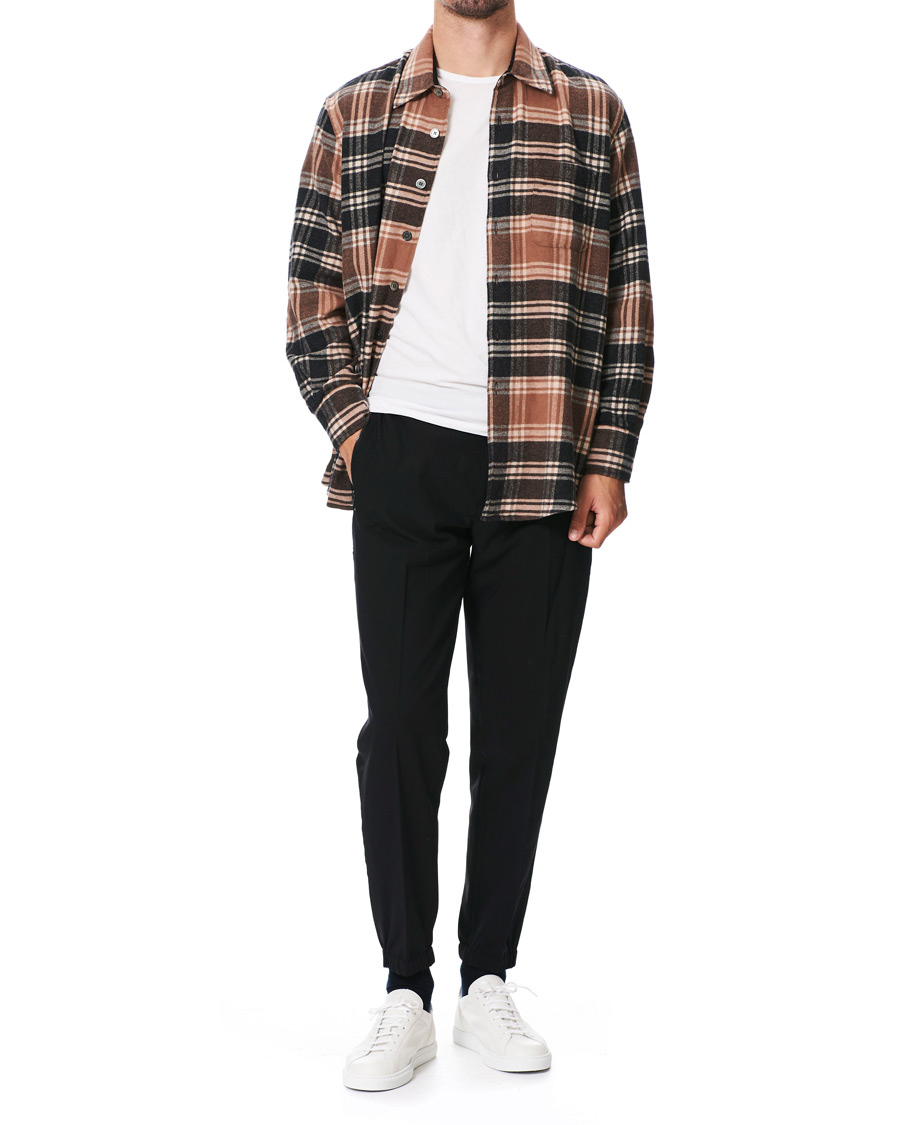 Herr | Skjortor | Our Legacy | Above Plaid Flannel Shirt Brown/Blue