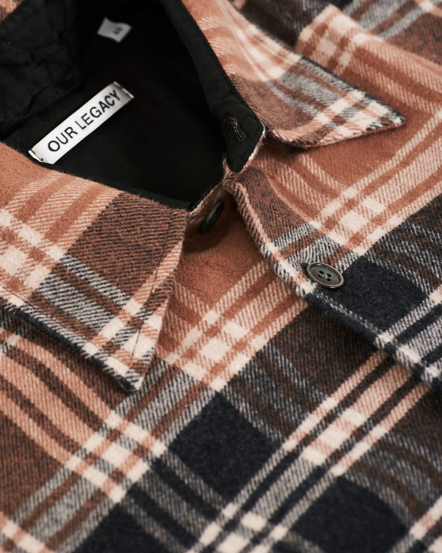 Herr | Skjortor | Our Legacy | Above Plaid Flannel Shirt Brown/Blue