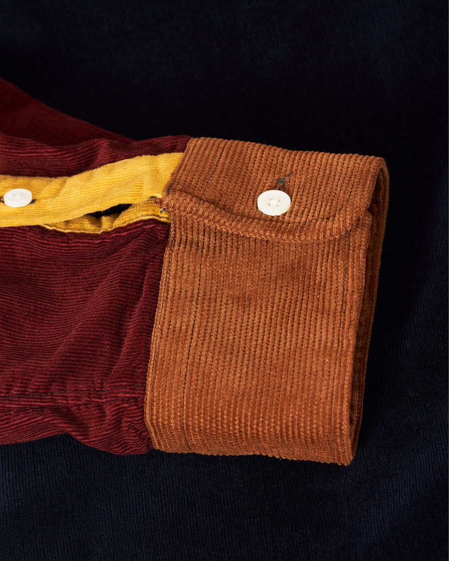 Herr | Skjortor | BEAMS PLUS | Corduroy Patchwork Button Down Shirt Yellow