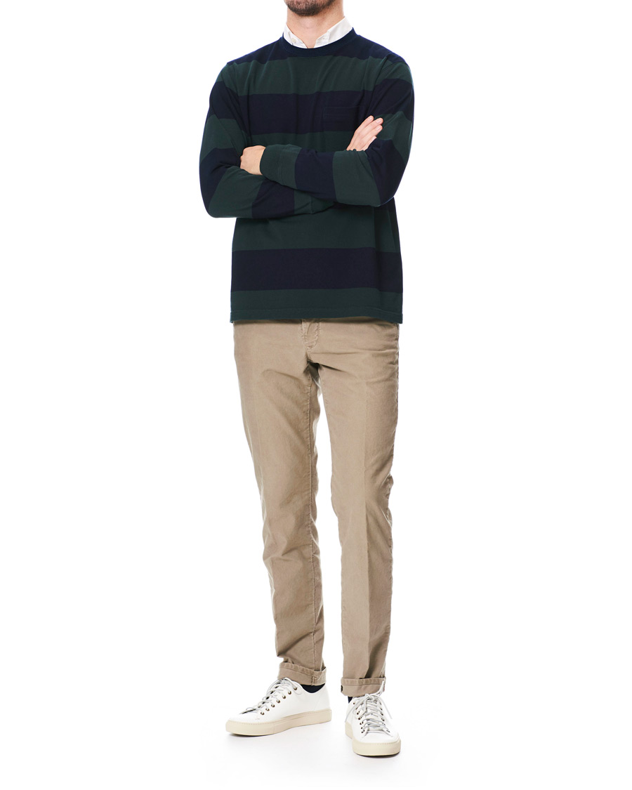 Herr | Tröjor | BEAMS PLUS | Pocket Gym Sweatshirt Navy/Green