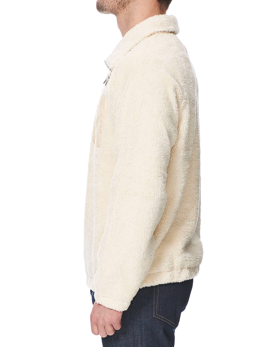 Herr | Tröjor | Helmut Lang | Shaggy Half Zip Fleece Winter White