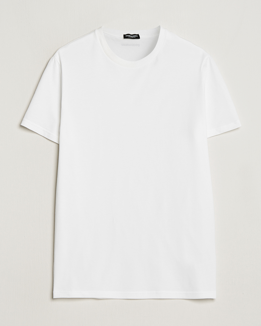 Herr | Kortärmade t-shirts | Dsquared2 | 2-Pack Cotton Stretch Crew Neck Tee White