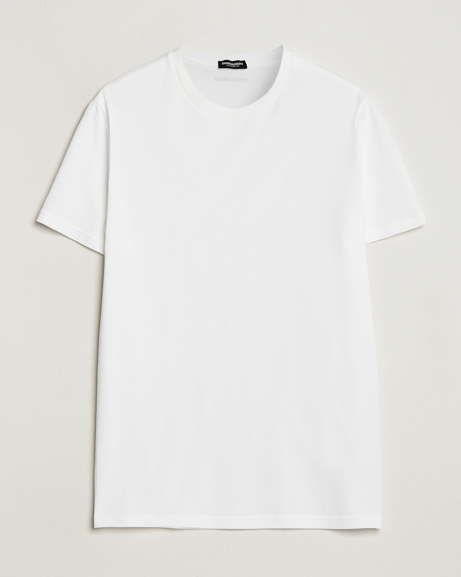 Herr | T-Shirts | Dsquared2 | 2-Pack Cotton Stretch Crew Neck Tee White