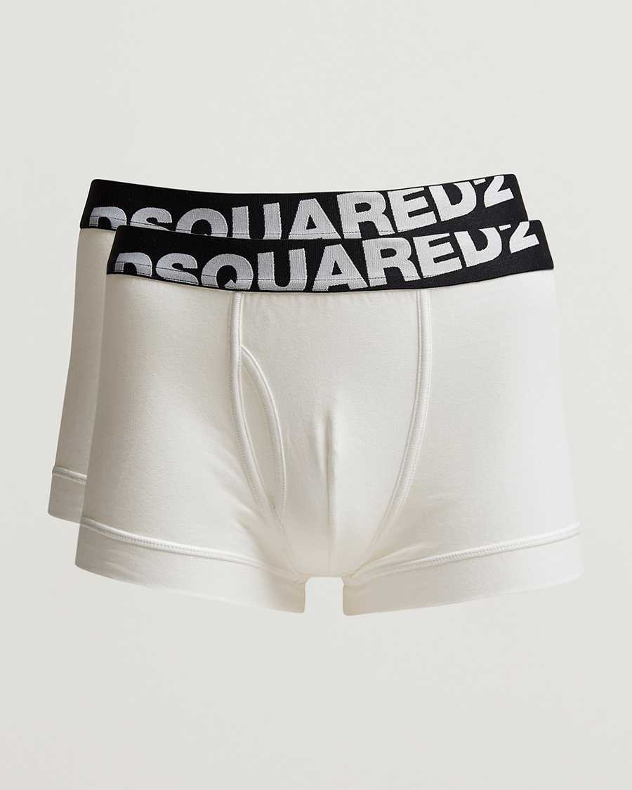 Herr | Underkläder | Dsquared2 | 2-Pack Cotton Stretch Trunk White