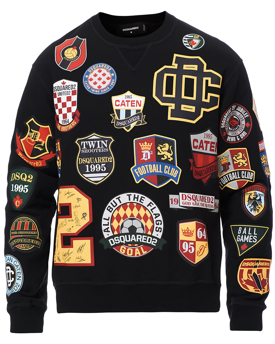 Herr | Tröjor | Dsquared2 | Cool Fit Patch Work Sweatshirt Black