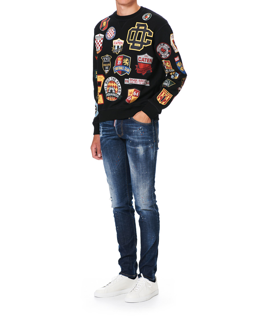 Herr | Tröjor | Dsquared2 | Cool Fit Patch Work Sweatshirt Black