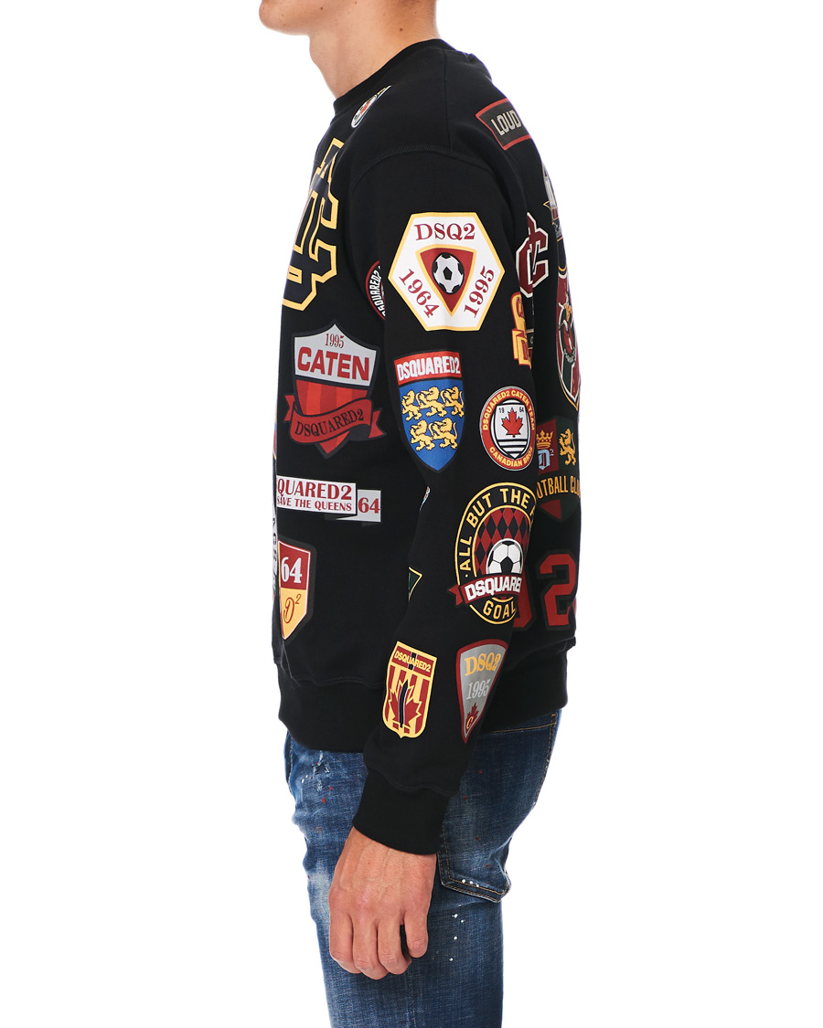 Herr | Tröjor | Dsquared2 | Cool Fit Patch Work Sweatshirt Black