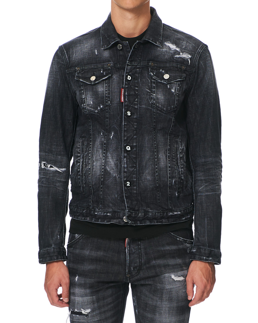 Herr | Jackor | Dsquared2 | Dan Dean Denim Jacket Washed Black