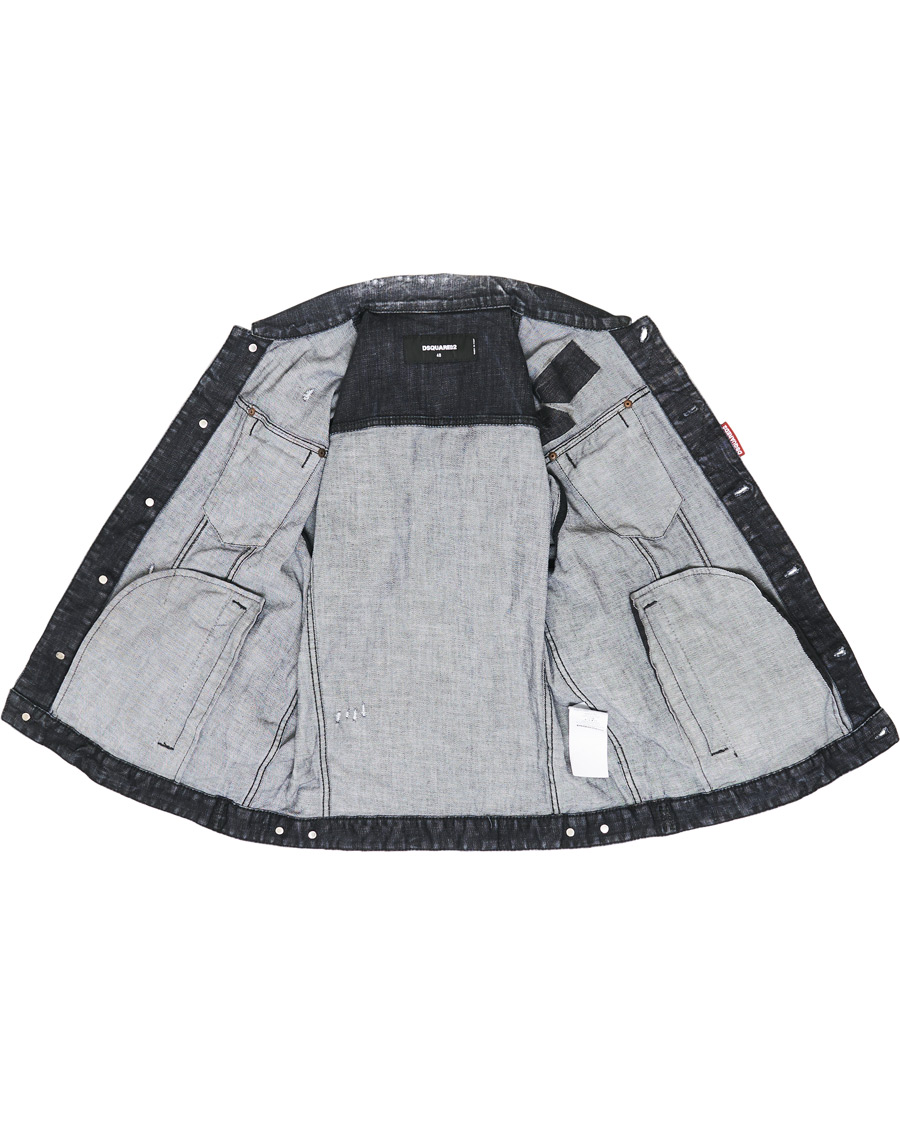 Herr | Jackor | Dsquared2 | Dan Dean Denim Jacket Washed Black