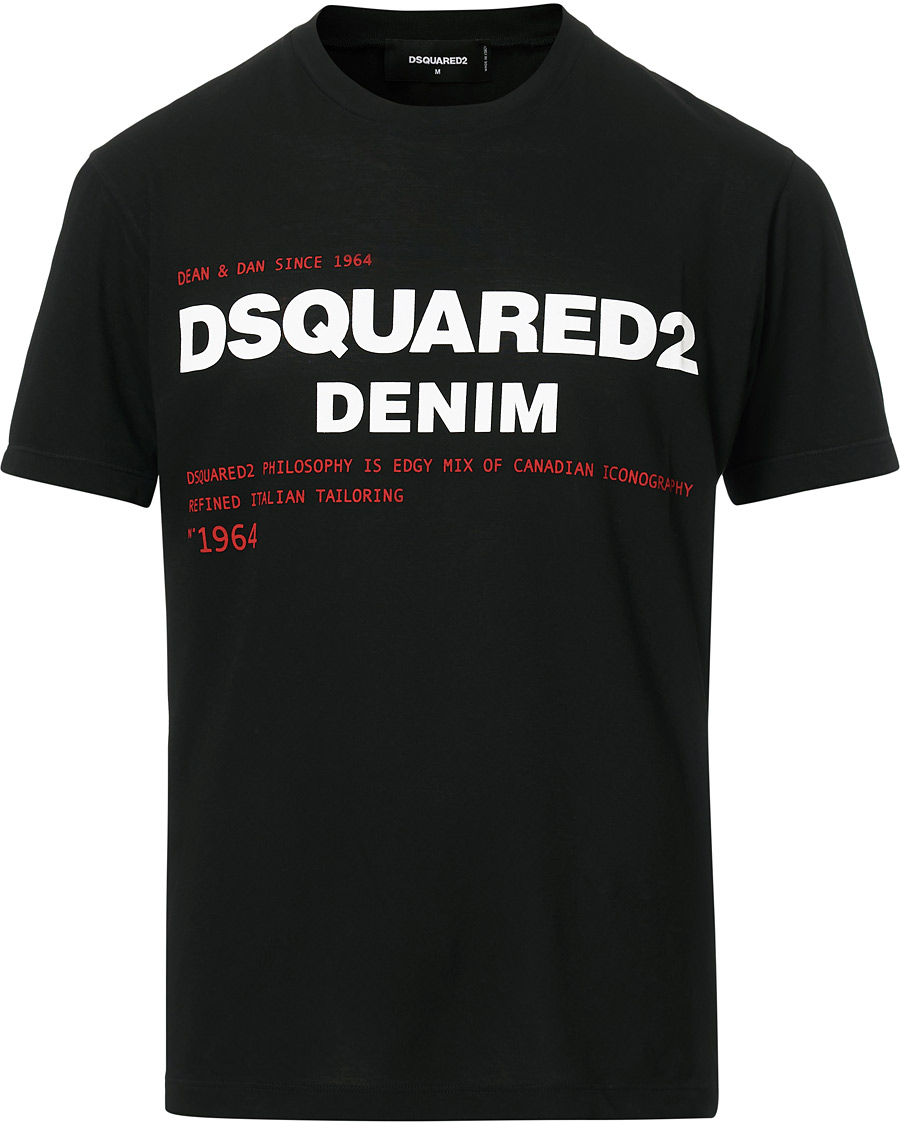 Herr | T-Shirts | Dsquared2 | Cool Fit Print Logo Crew Neck Tee Black