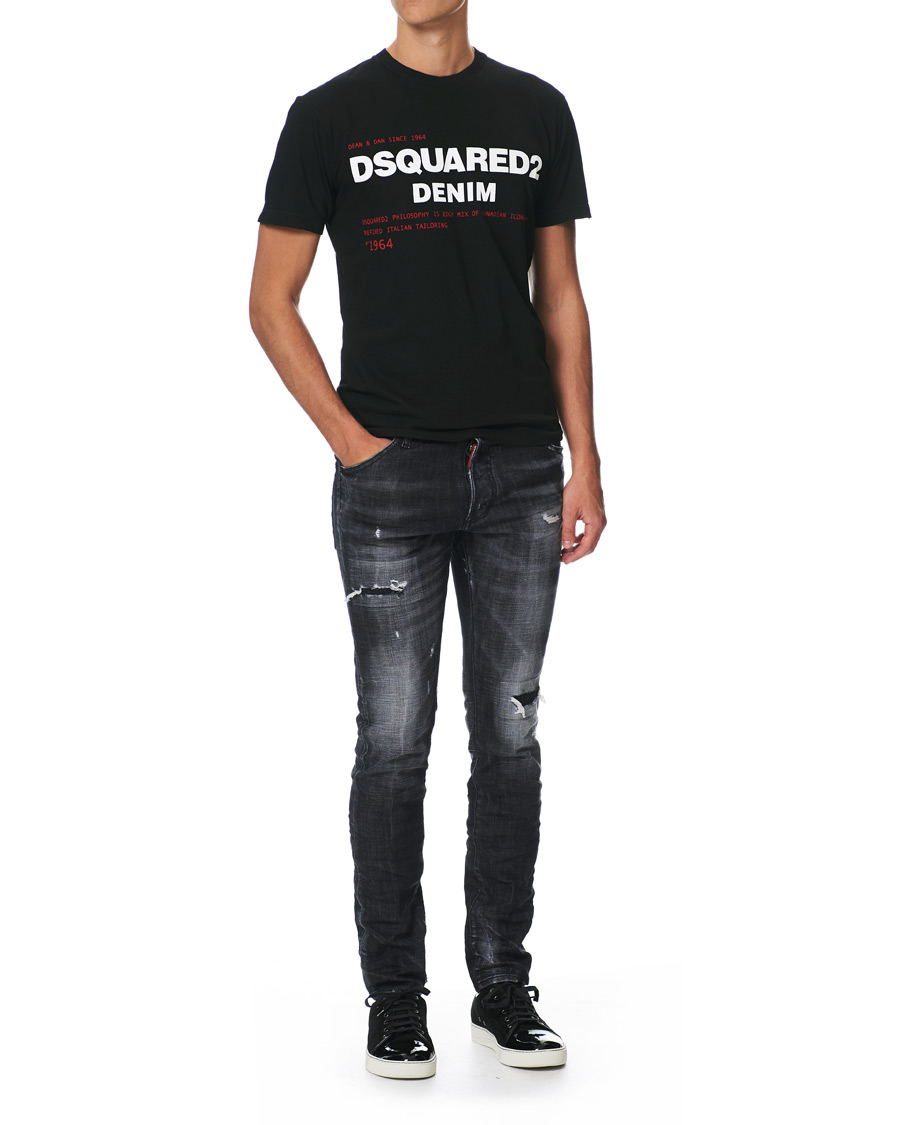 Herr | T-Shirts | Dsquared2 | Cool Fit Print Logo Crew Neck Tee Black