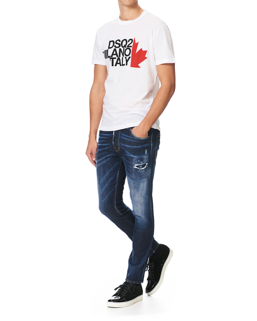 Herr | T-Shirts | Dsquared2 | Cool Fit Logo Crew Neck Tee White
