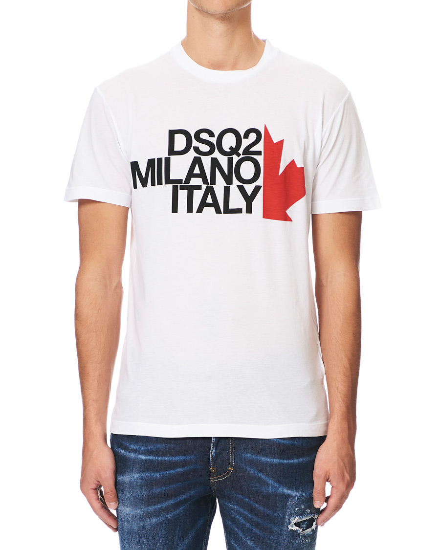 Herr | T-Shirts | Dsquared2 | Cool Fit Logo Crew Neck Tee White