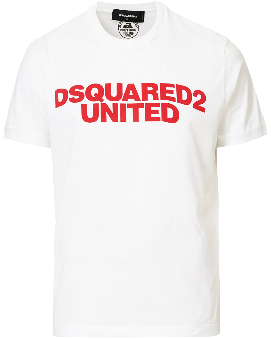 Herr | T-Shirts | Dsquared2 | Slouch Fit Logo Crew Neck Tee White