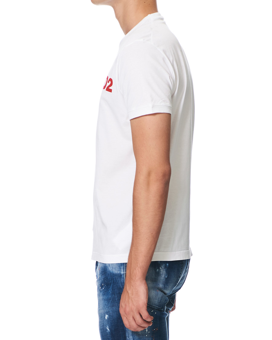 Herr | T-Shirts | Dsquared2 | Slouch Fit Logo Crew Neck Tee White