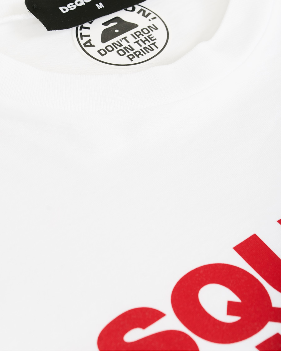 Herr | T-Shirts | Dsquared2 | Slouch Fit Logo Crew Neck Tee White