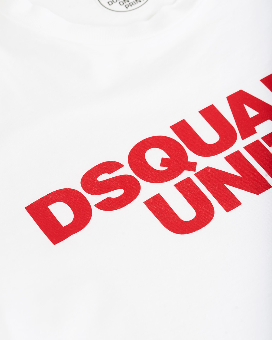 Herr | T-Shirts | Dsquared2 | Slouch Fit Logo Crew Neck Tee White
