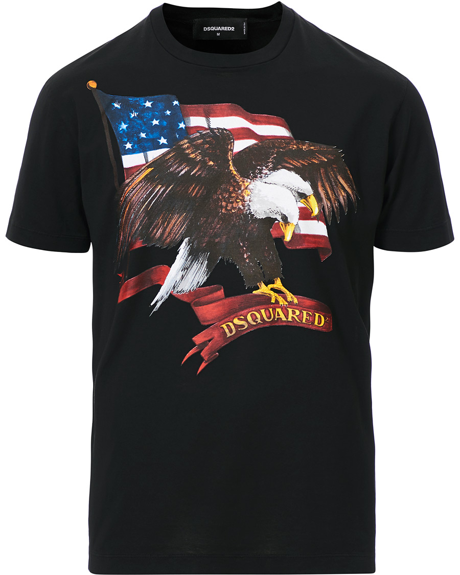Herr | T-Shirts | Dsquared2 | Cool Fit Icon Eagle Logo Crew Neck Tee Black