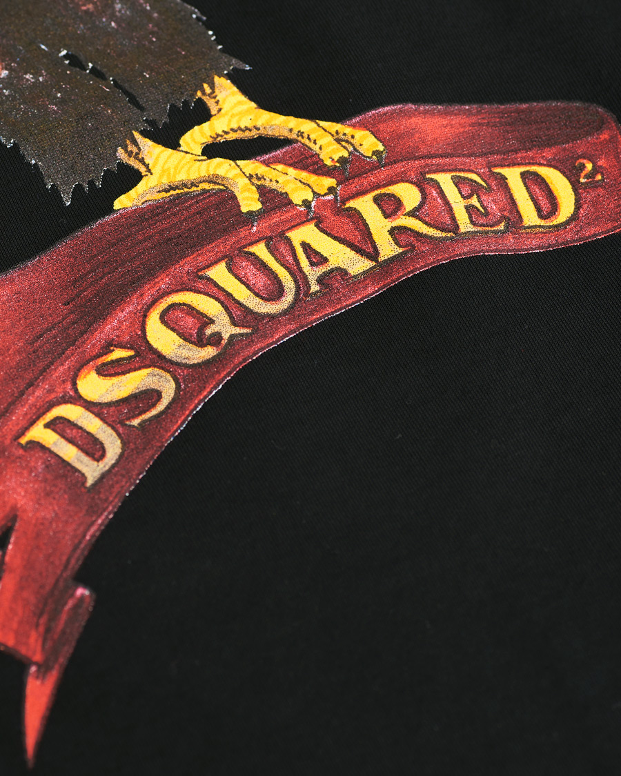 Herr | T-Shirts | Dsquared2 | Cool Fit Icon Eagle Logo Crew Neck Tee Black
