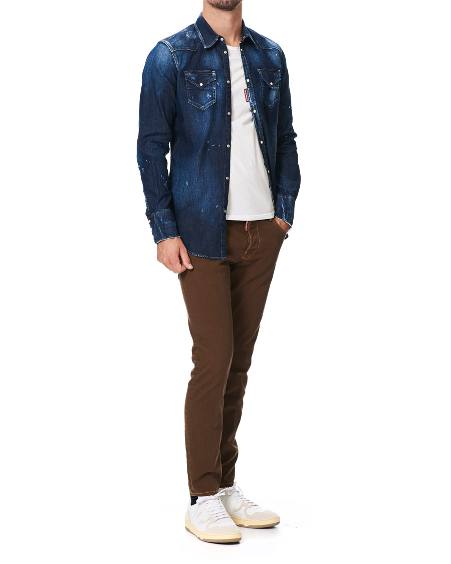 Herr | Byxor | Dsquared2 | Skater 5-Pocket Jeans Bull Garment Dyed Brown