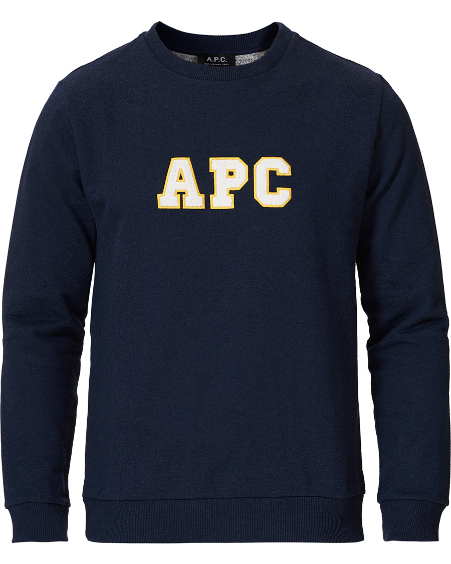 Herr | Tröjor | A.P.C. | Malcolm College Sweatshirt Navy