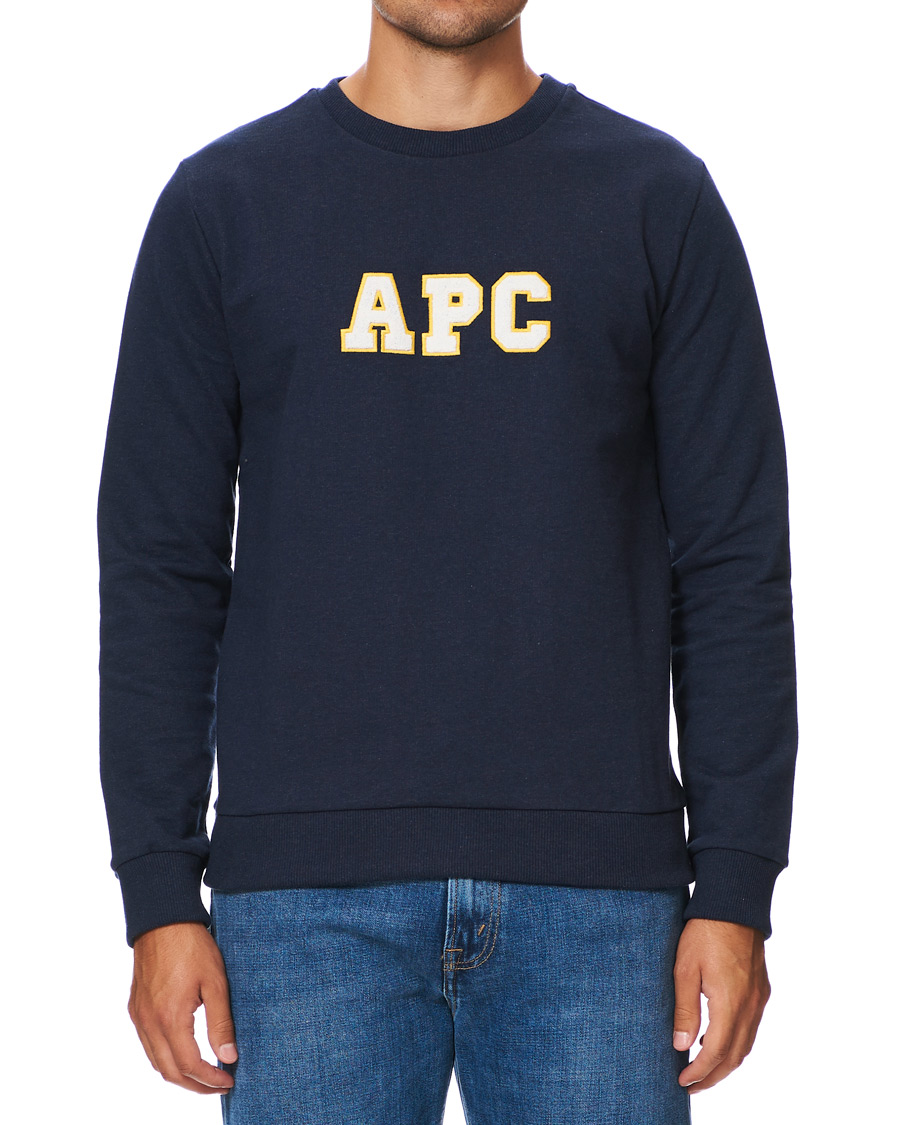 Herr | Tröjor | A.P.C. | Malcolm College Sweatshirt Navy
