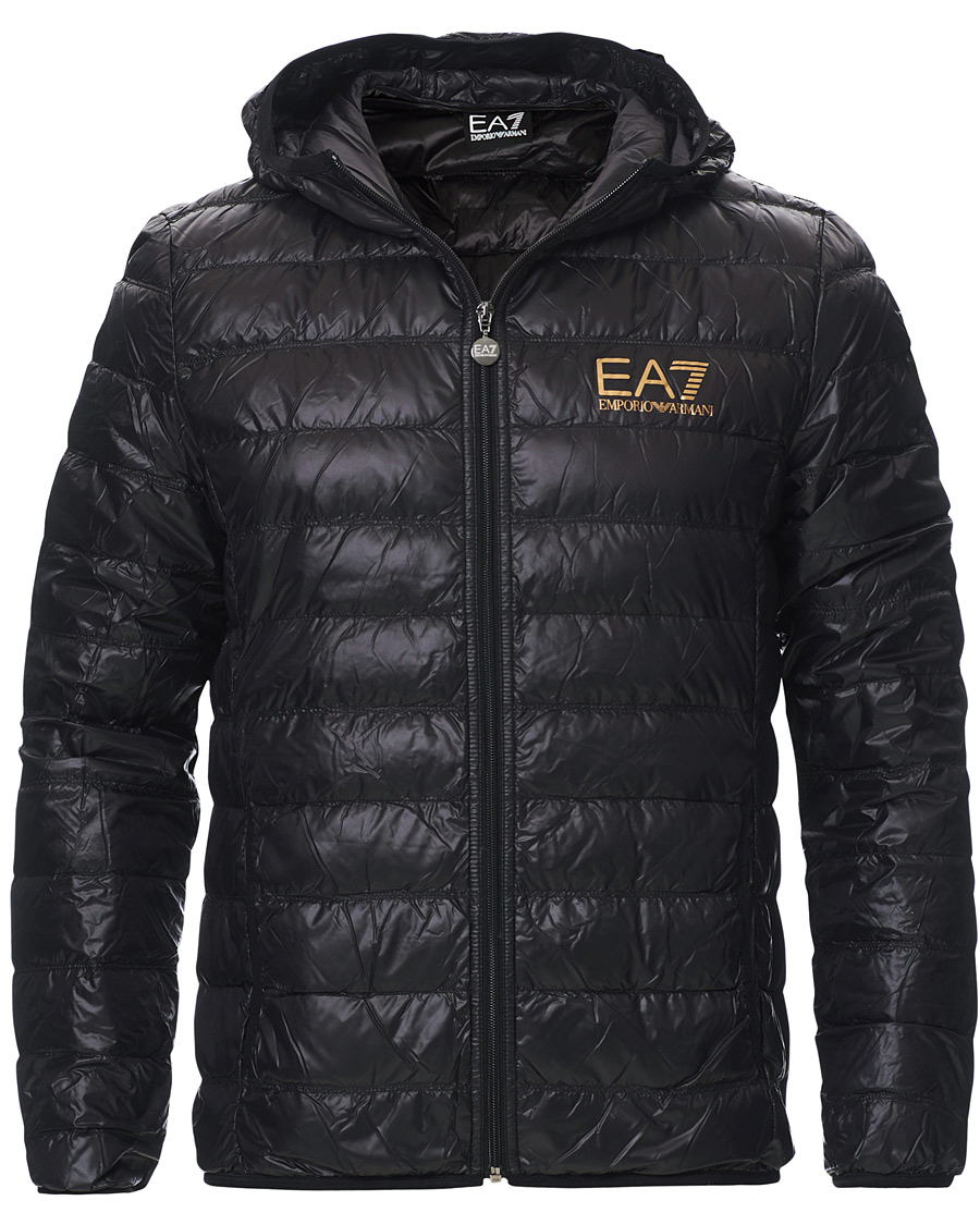 Herr | Jackor | EA7 | Train Core Light Down Hoodie Jacket Black/Gold