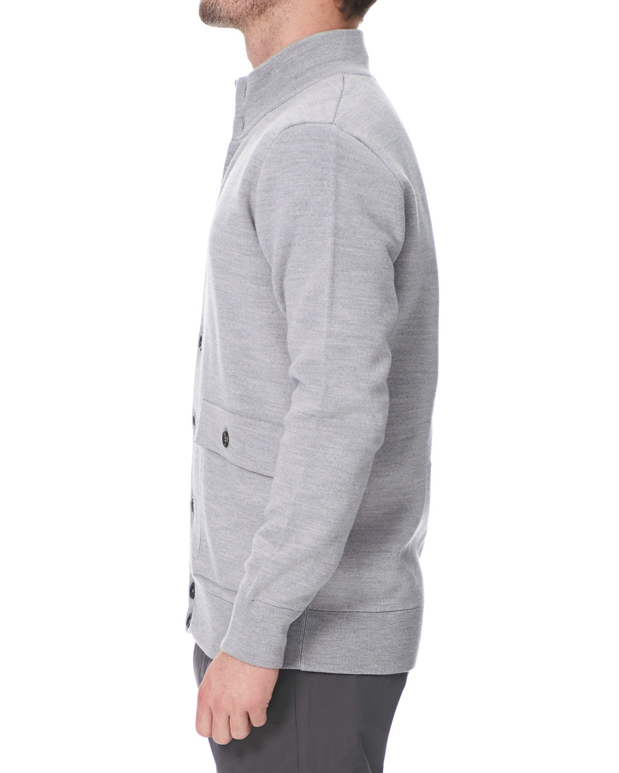 Herr | Tröjor | 14 Savile Row | Silk/Cashmere/Wool Cardigan Pale Grey