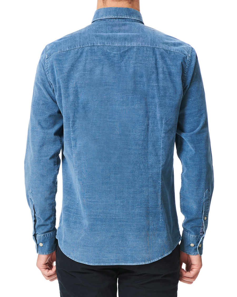 Herr | Skjortor | Hackett | Indigo Baby Cord Shirt Indigo