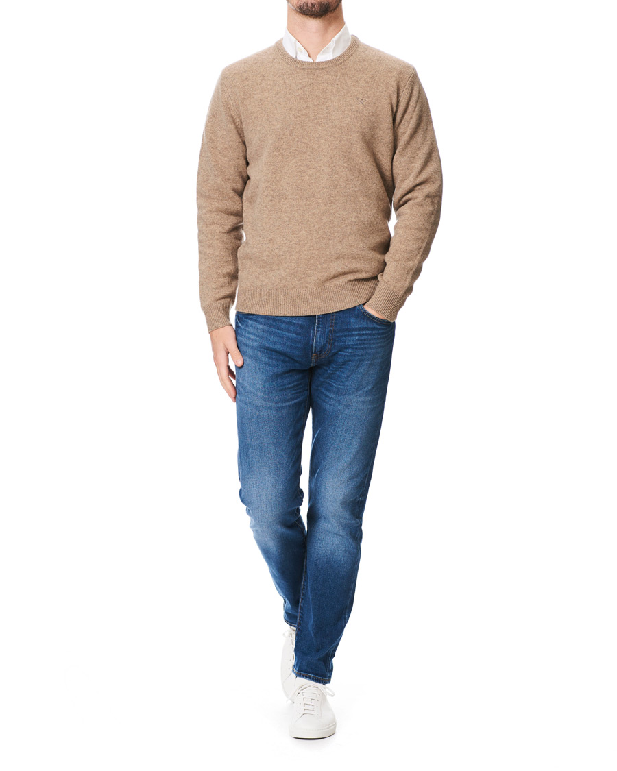 Herr | Tröjor | Hackett | Lambswool Crew Neck Mushroom