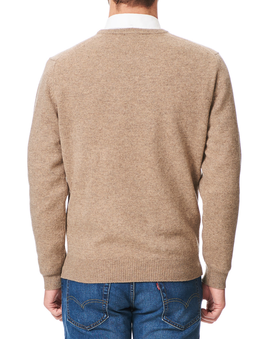 Herr | Tröjor | Hackett | Lambswool Crew Neck Mushroom