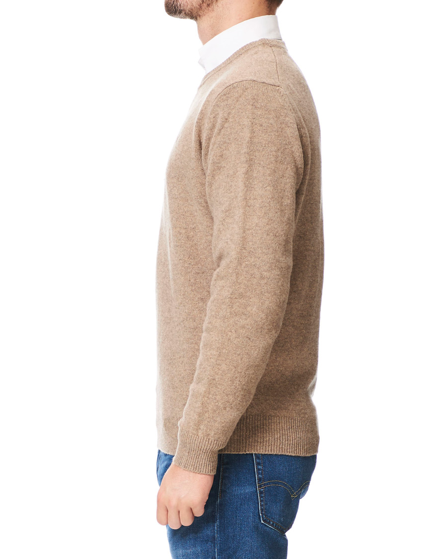 Herr | Tröjor | Hackett | Lambswool Crew Neck Mushroom