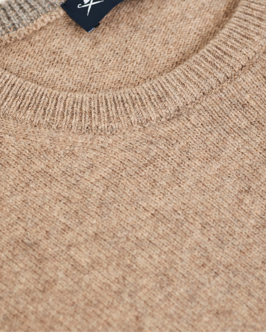 Herr | Tröjor | Hackett | Lambswool Crew Neck Mushroom