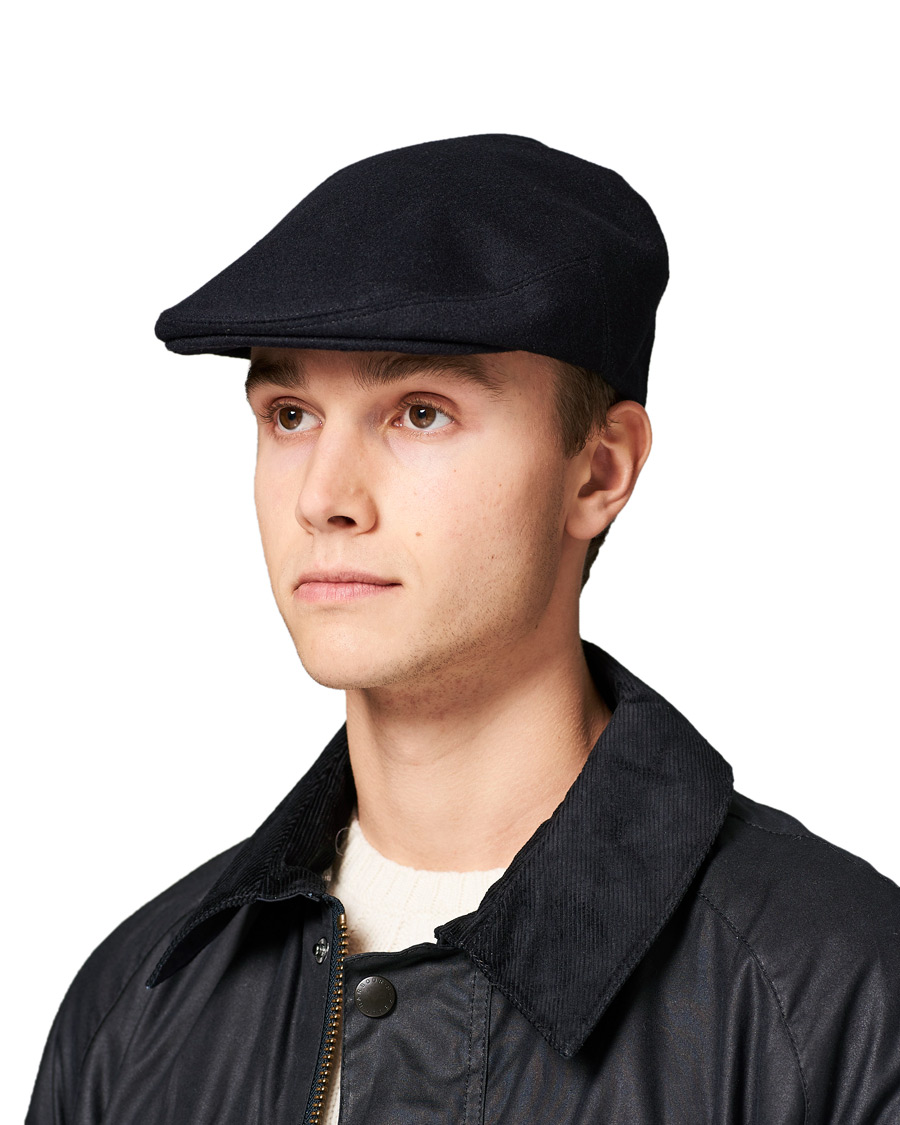 Herr | Lock & Co Hatters Glen Flat Loden Cap Navy | Lock & Co Hatters | Glen Flat Loden Cap Navy