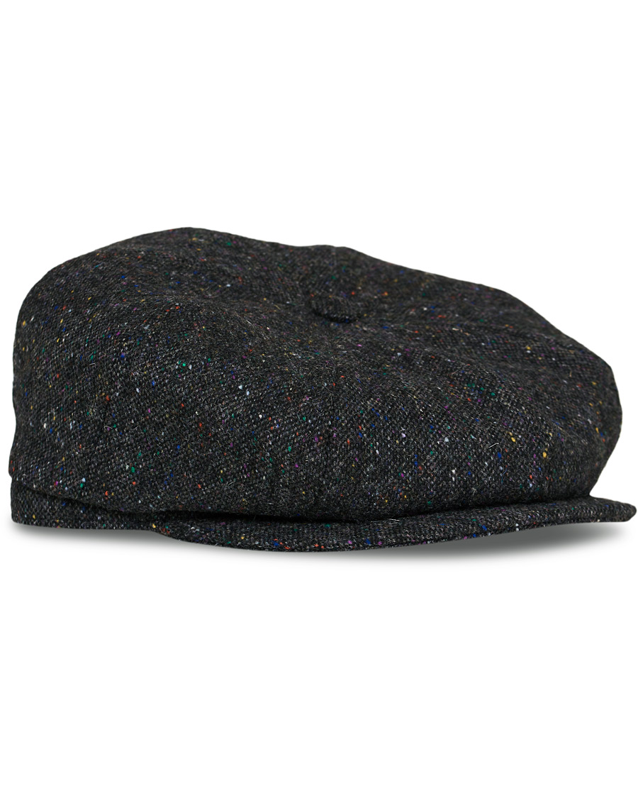 Herr | Lock & Co Hatters Tremelo Donegal Tweed Cap Dark Grey | Lock & Co Hatters | Tremelo Donegal Tweed Cap Dark Grey