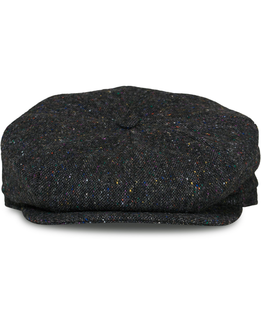Herr | Lock & Co Hatters Tremelo Donegal Tweed Cap Dark Grey | Lock & Co Hatters | Tremelo Donegal Tweed Cap Dark Grey