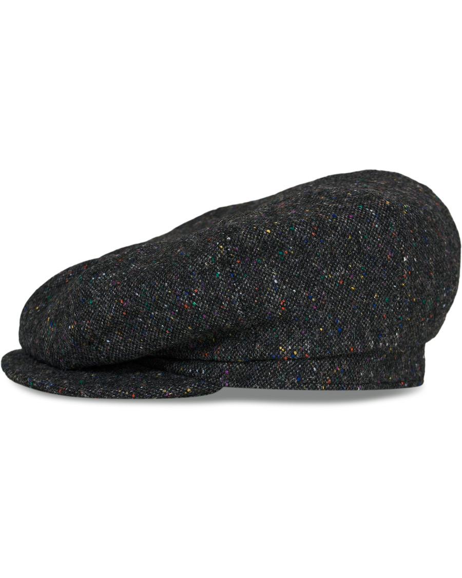 Herr | Lock & Co Hatters Tremelo Donegal Tweed Cap Dark Grey | Lock & Co Hatters | Tremelo Donegal Tweed Cap Dark Grey