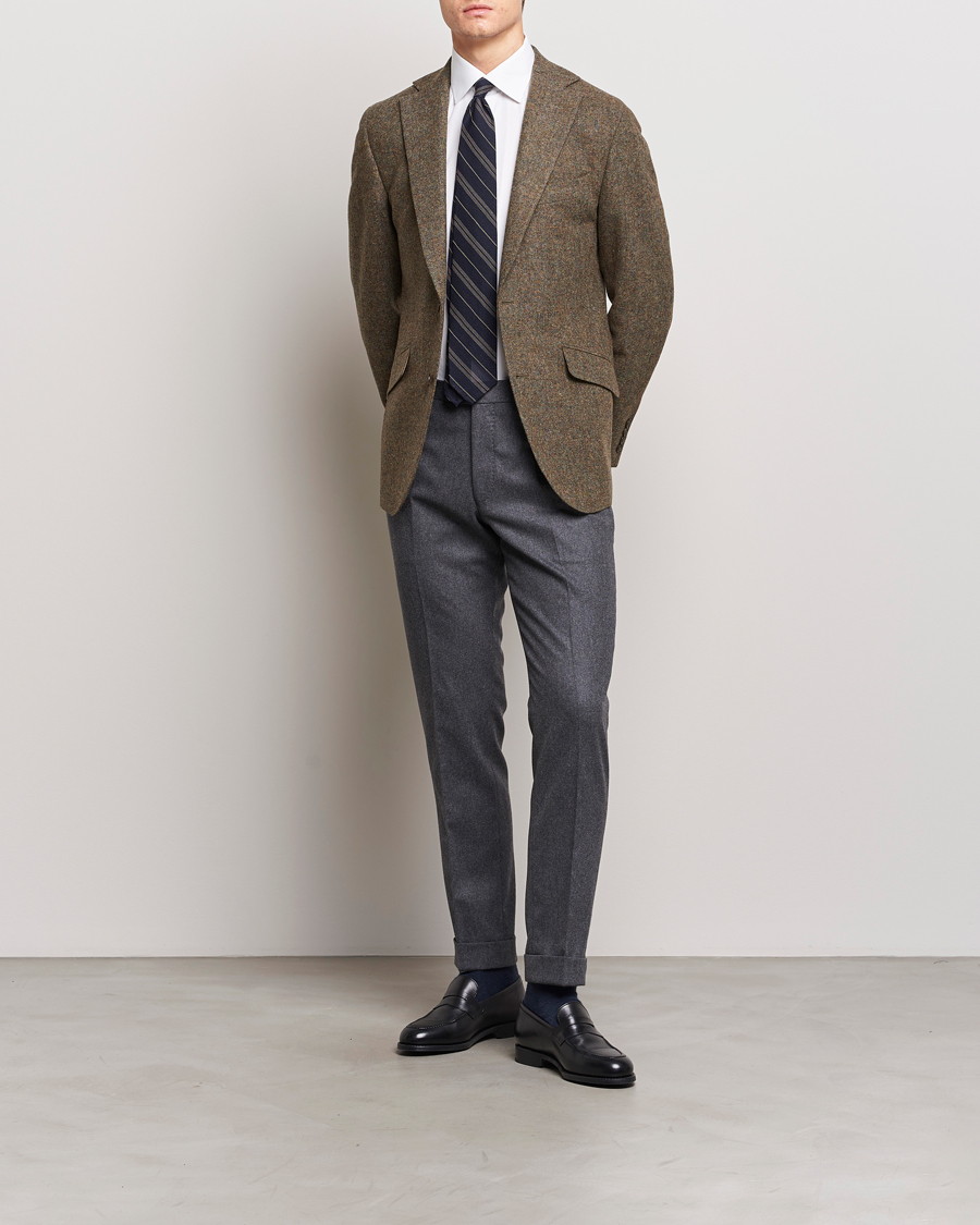 Herr | Kavajer | Walker Slater | Edward Wool Donegal Blazer Moss Green